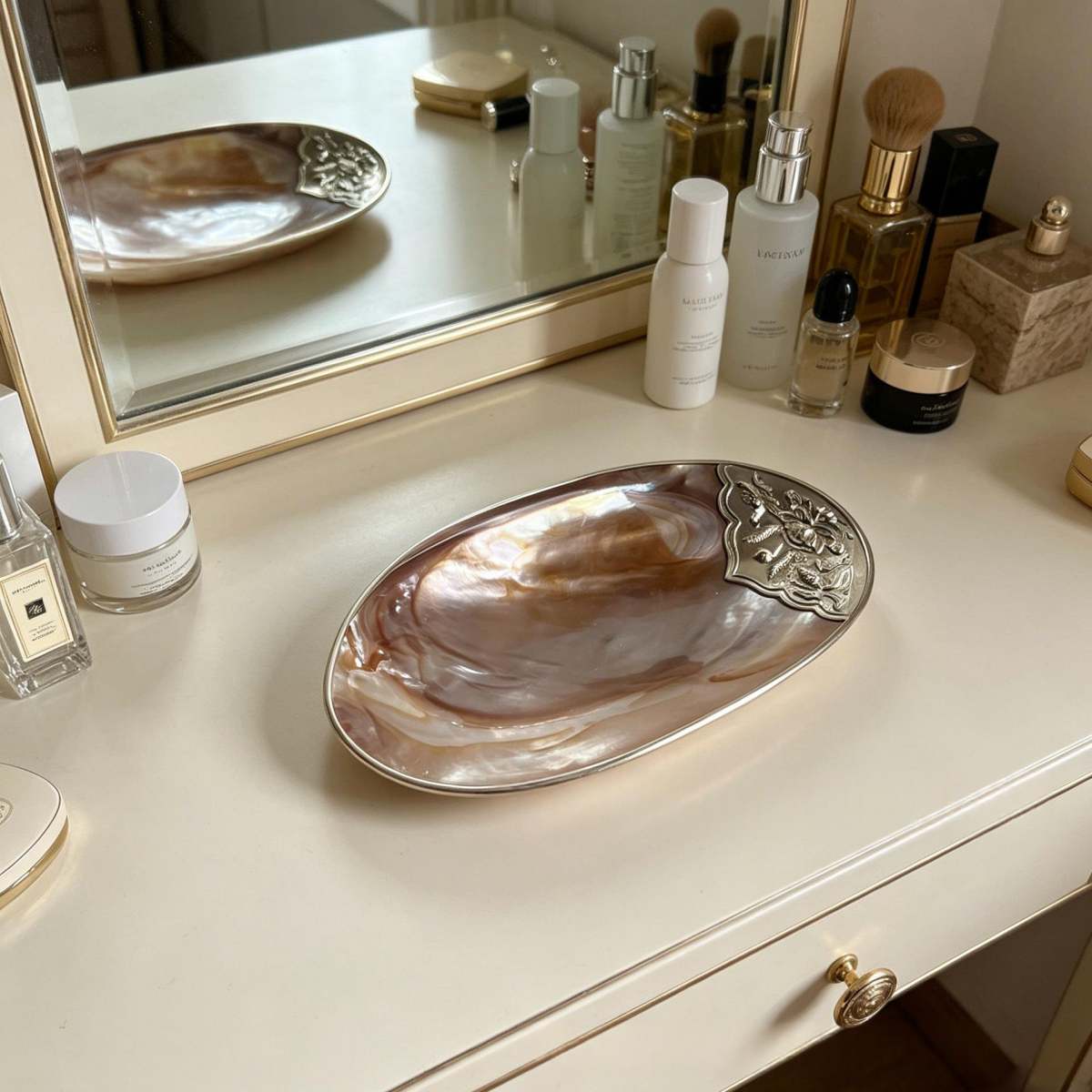 Deep Sea Natural Shell Decorative Tray Desktop Accessories Storage Tray