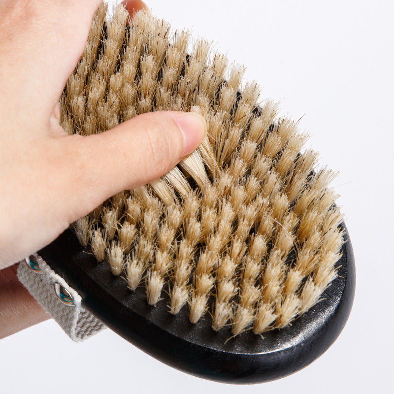 Household Black Beech Wood Bath Brush