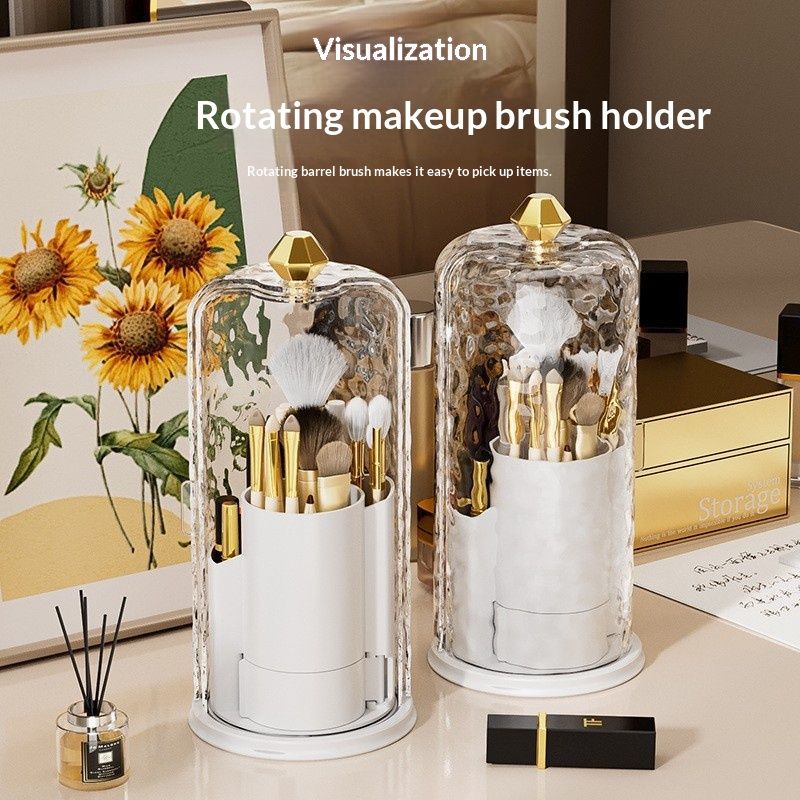 Rotating Makeup Brush Storage Holder