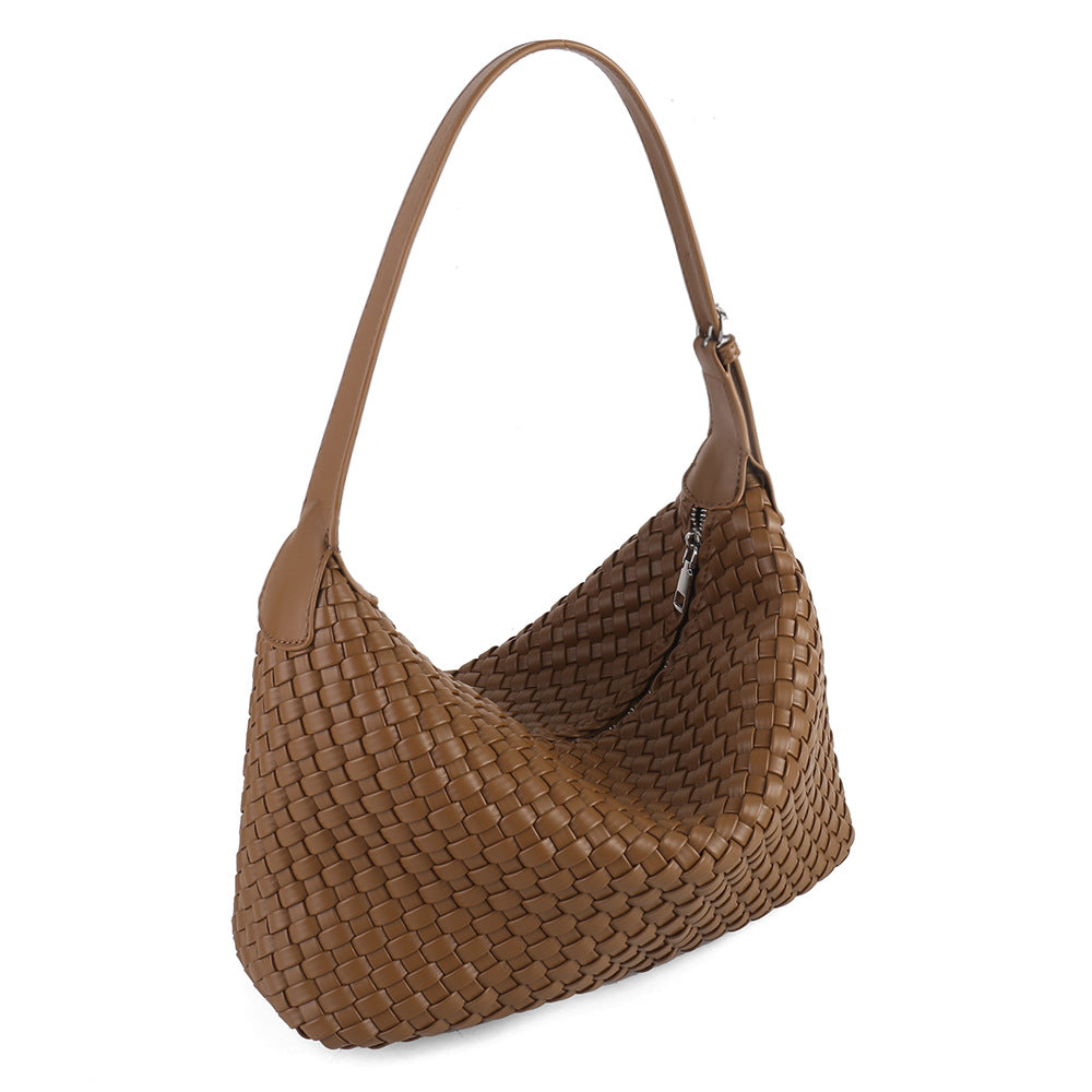 Handwoven Womens Crossbody Tote In Leathe Niche Design With A Premium Feel