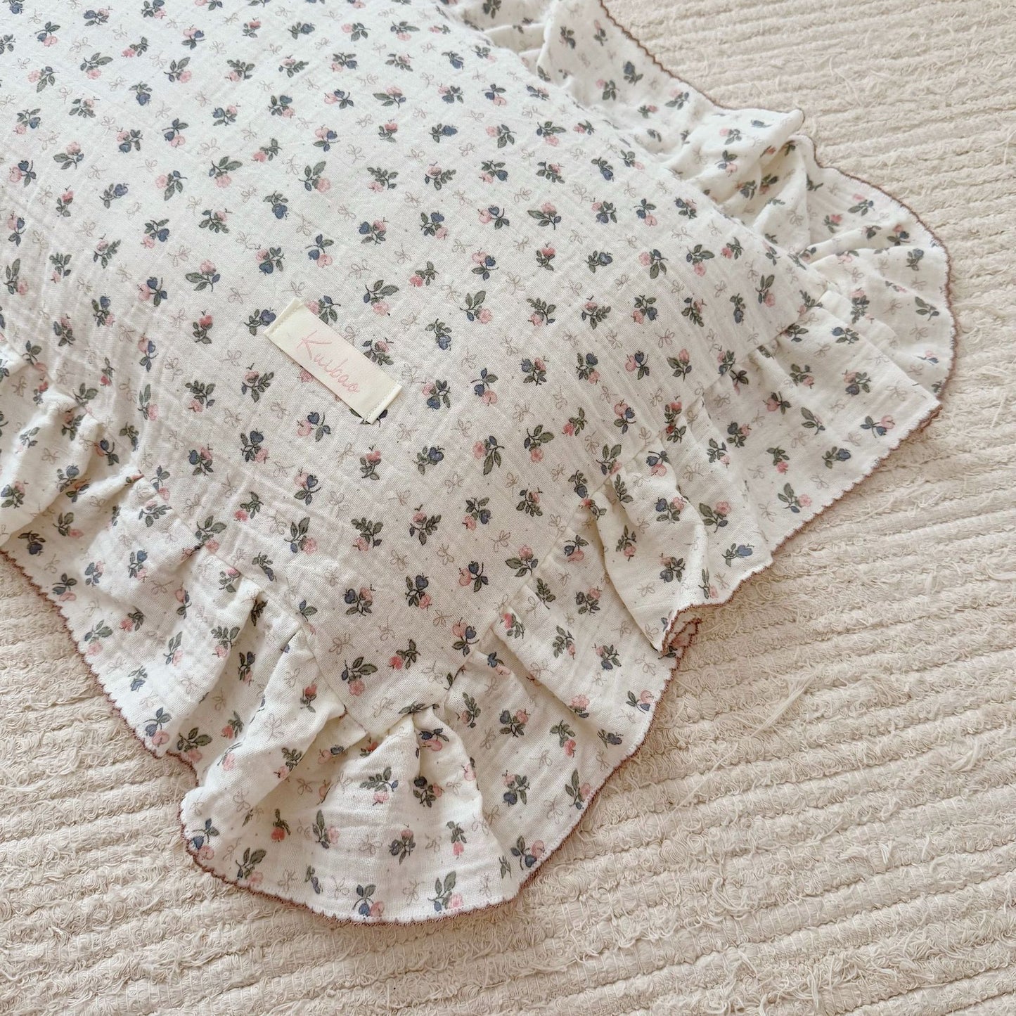 Korean-style Floral Cotton Gauze Pillowcase