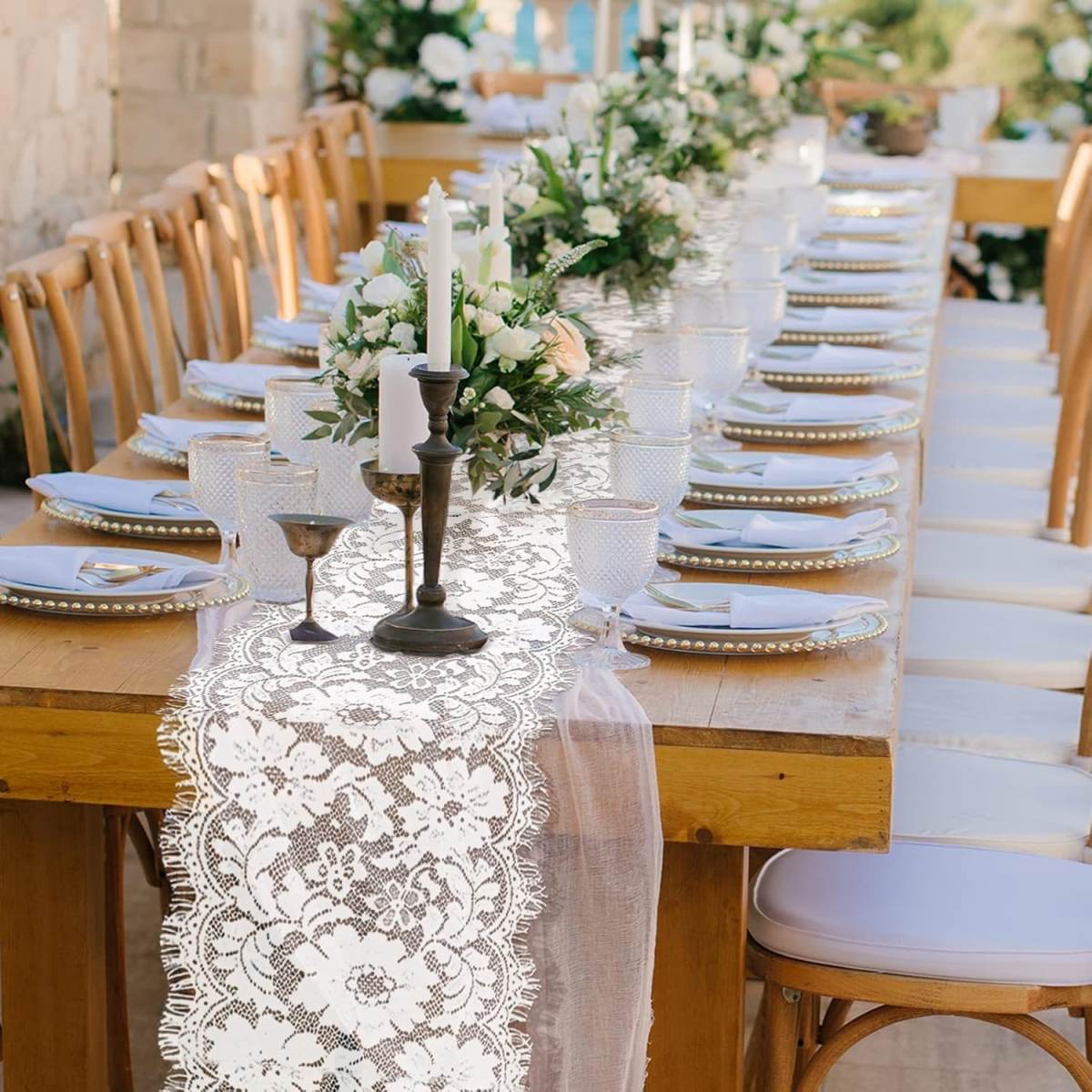 Table Runner For A Christening – Elegant Table Runner For Festive Christening Ceremonies And Special Table Settings—Party Accessories Set