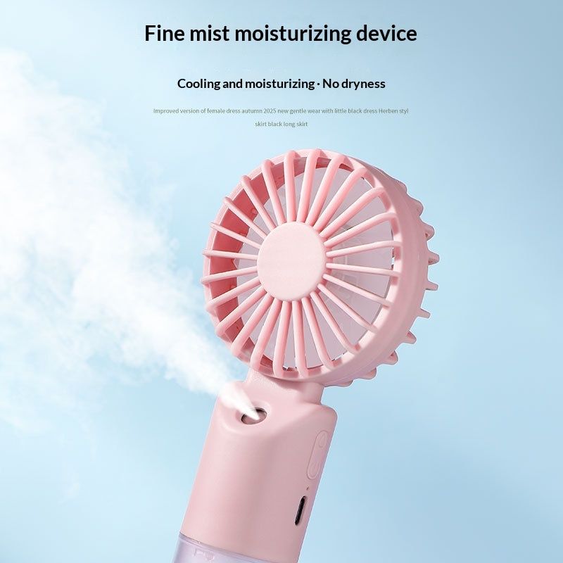Handheld Spray Fan For Humidification And Hydration