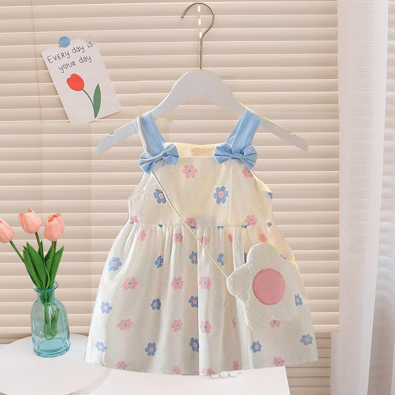 Girls' Dress With A Bag Gift