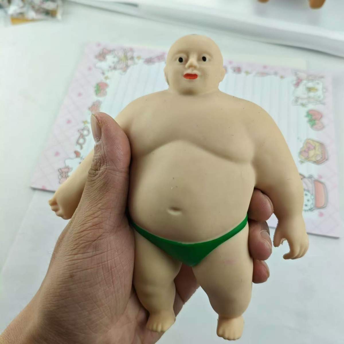 Multi-Color Fat Brother Creative Human-shaped Plastic Sumo Decompression Tweak Toys