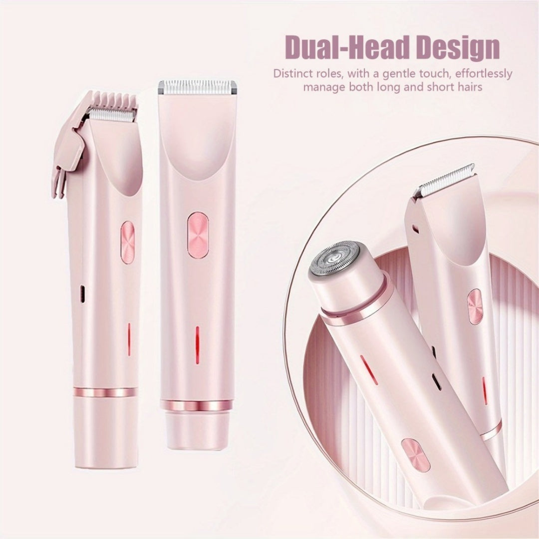 Dual Head Shaver Women&Man Electric Bikini Trimmer Wet & Dry Use Hair Removal