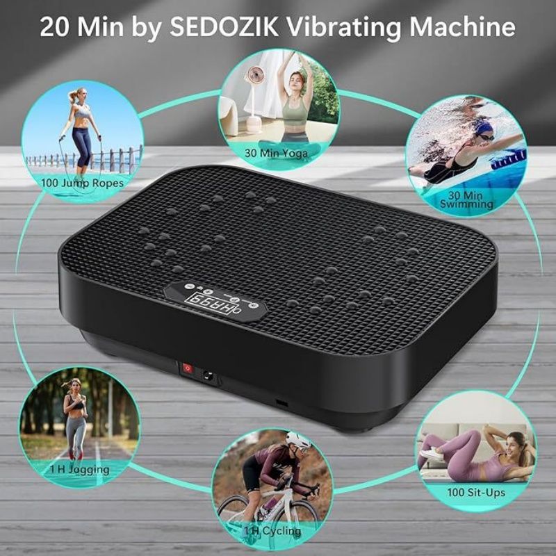 Power Vibration Plate Vibrating Machine Platform Exercise Body Shaker Massager