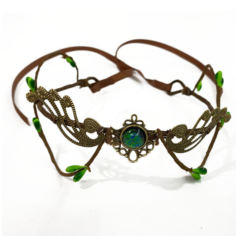Elf Headband With Antlers And Branches Hair Crown