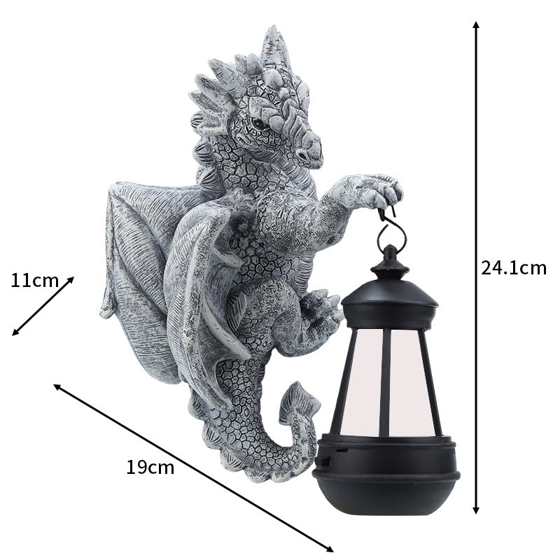 Western Dragon Lantern Outdoor Courtyard Garden Resin Craftwork