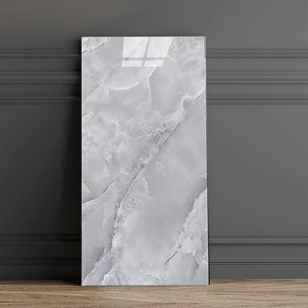 12X PVC Marble Tiles Wall Sticker Self-Adhesive Stick Kitchen Bathroom Decor