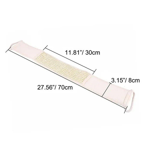 Loofah Bath Scrubber Long Back Scrubbing Strip With Double Sided Exfoliating Texture