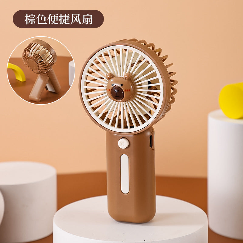 USB Charging Three-gear Cute Guinea Pig Children's Gift Small Handheld Fan