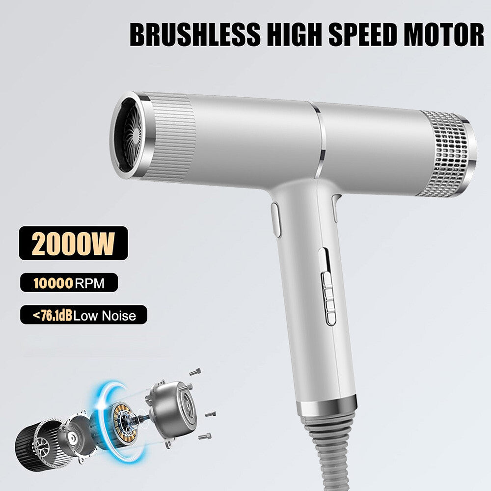 3in1 Professional Style Hair Dryer Nozzle Concentrator Blower Pro Salon Heat UK