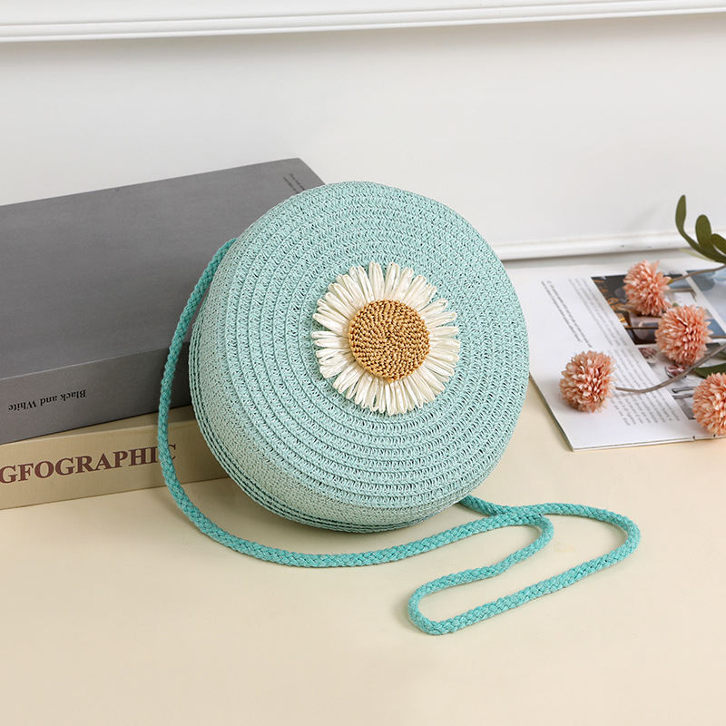Pastoral Style Raffia Bag Woven Mobile Phone Bag Crossbody