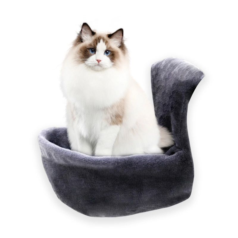 Cat Radiator Bed Warm Winter Basket Faux Fur Kitten Cradle Dog Hammock Puppy Pet