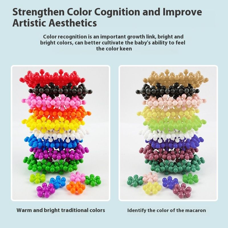 3D Three-dimensional Rotating Plum Blossom Building Blocks Children's Fun Assembling Snowflake Assembling Enlightenment Toys