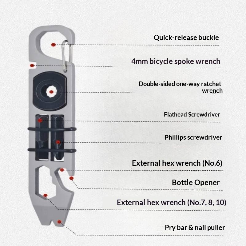 Multi-tool Screwdriver Pry Bar Bottle Openercompact For Outdoor Use