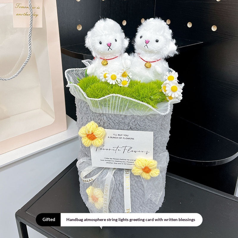Internet-famous Rabbit Eating Grass Plush Bouquet Gift