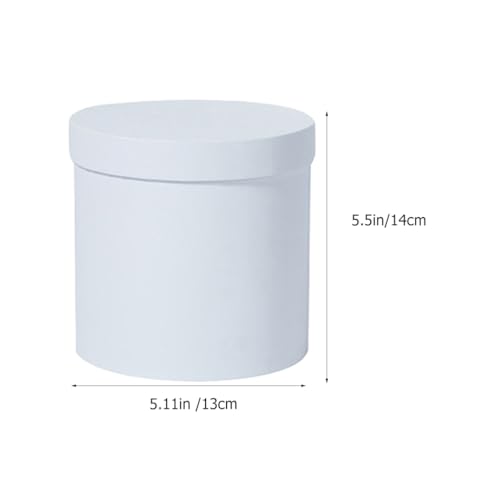 COHEALI Round Flower Box with Lid 5.51 Inch Diameter Floral Arrangement Box for Wedding Proposal Birthday Packaging Set of 2