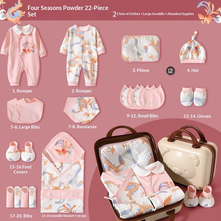 Gift Box Of Pure Cotton Baby Clothes Complete Set Of Gift Items