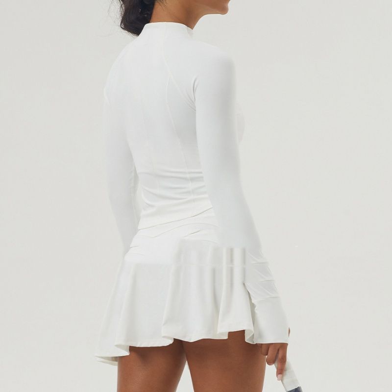 Sports Tennis Skirt Women's Zipper Yoga Clothes Short Pantskirt Suit