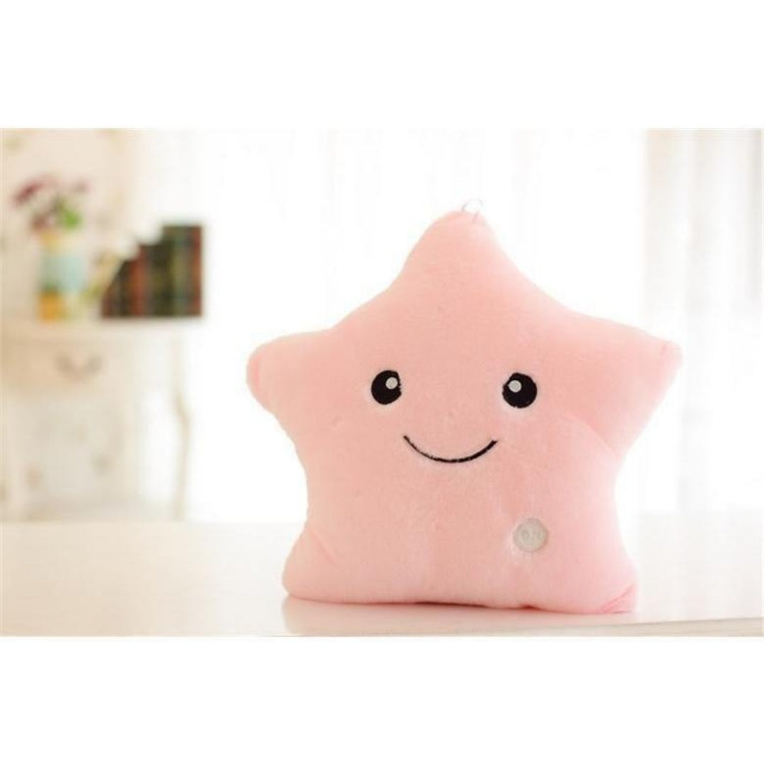 34CM Colorful Luminous Five-pointed Star Pillow Plush Toy Best Decoration