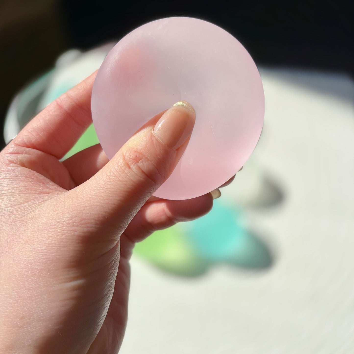 Best Selling Coconut Oil Translucent Blue Malt Candy Stress Relief Toy