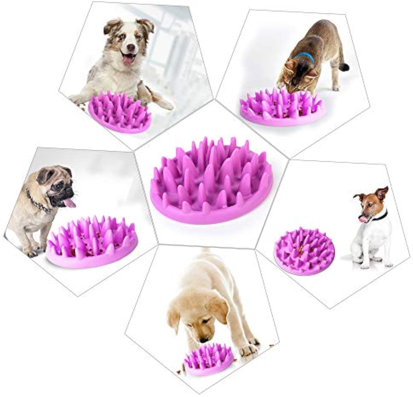 Cat Slow Feeder Bowl Non-Slip Cat Feeding Bowl Anti-Choking Dog Food Bowl Jungle Puzzle Cat Catch Interactive Feeder Suitable For Dog