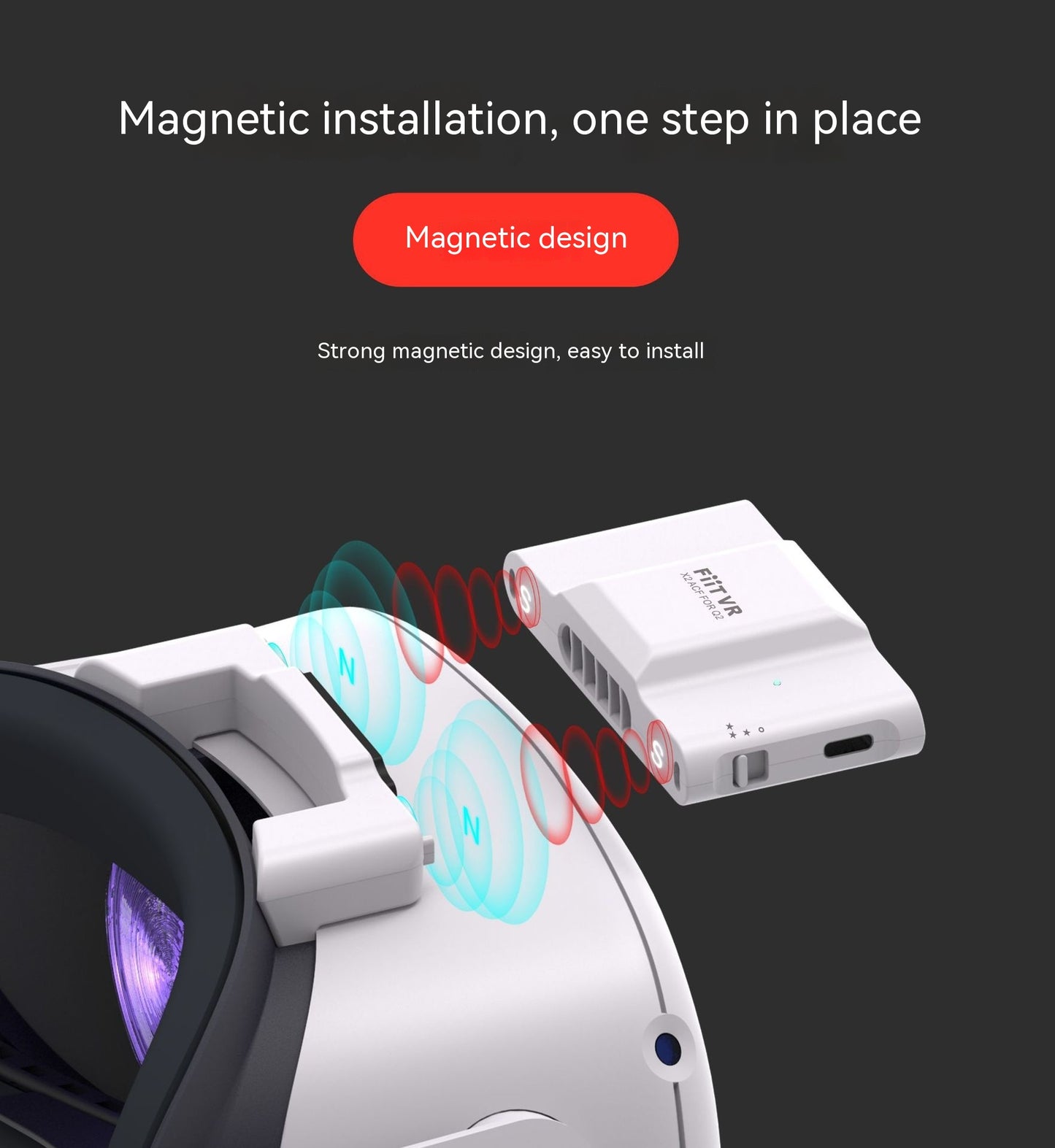 Air Circulation Cooling VR Magnetic Suction Relief Atomization Fan