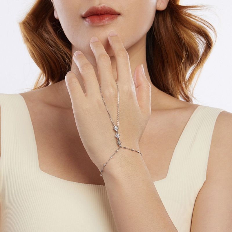 Fashion Ring Chain Bracelet Car Accessories S925 Sterling Silver Bracelet