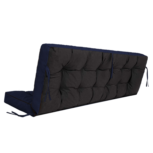 Outdoor Swing Cushions 70 Inch,Waterproof 4in Thick Porch Swing Cushion Replacement With Backrest And Ties,Comfortable 2-3 Seat Pation Swing Pad For Backyard,Garden,Lawn,Outdoor Furniture Dark Blue
