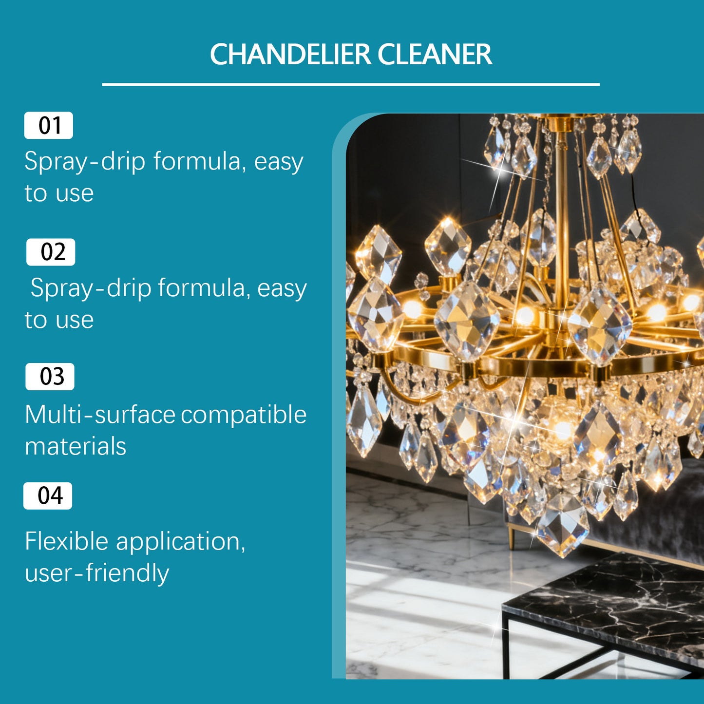 JUE FISH Chandelier Cleaning Spray Cleans Surface Dust And Oil Stains, Suitable For Daily Light Fixture Care.