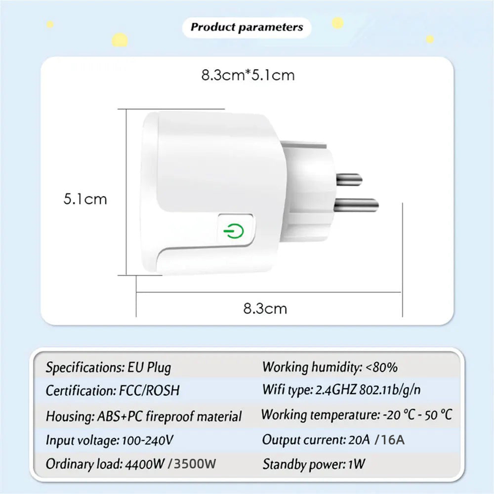 Graffiti Matter Smart Plug, 16A EU Standard, 20A EU Metered Version