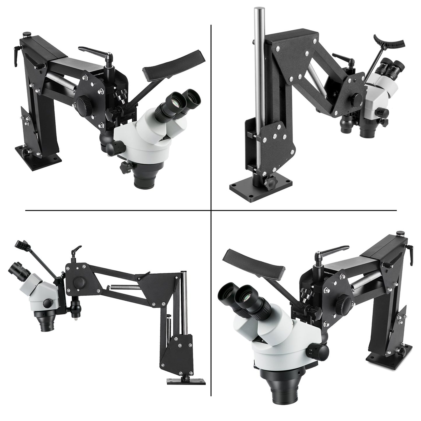 Zoom Trinokulares Stereomikroskop WF10X 20mm Binokulares Stereo Säulenständer Für Jewelry Tools (3.5X-90X) Mikroskop, Silbe, 1 Count (Pack Of 1) Multi-Directional Microscope