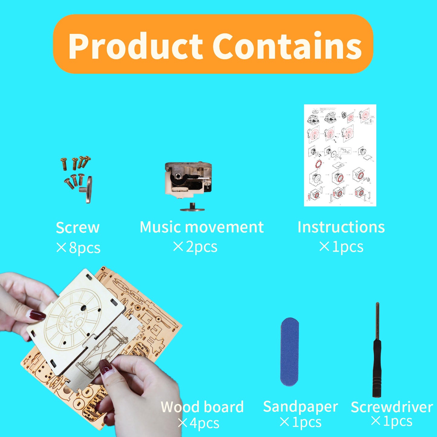 Sales Are Prohibited On The TEMU And SHEIN -MUSIC PARK 3d Wooden Puzzle Punk Airplane Music Box You Are My Sunshine Handmade Assembly Model Kit Holidays Brthdays Christmas Gifts
