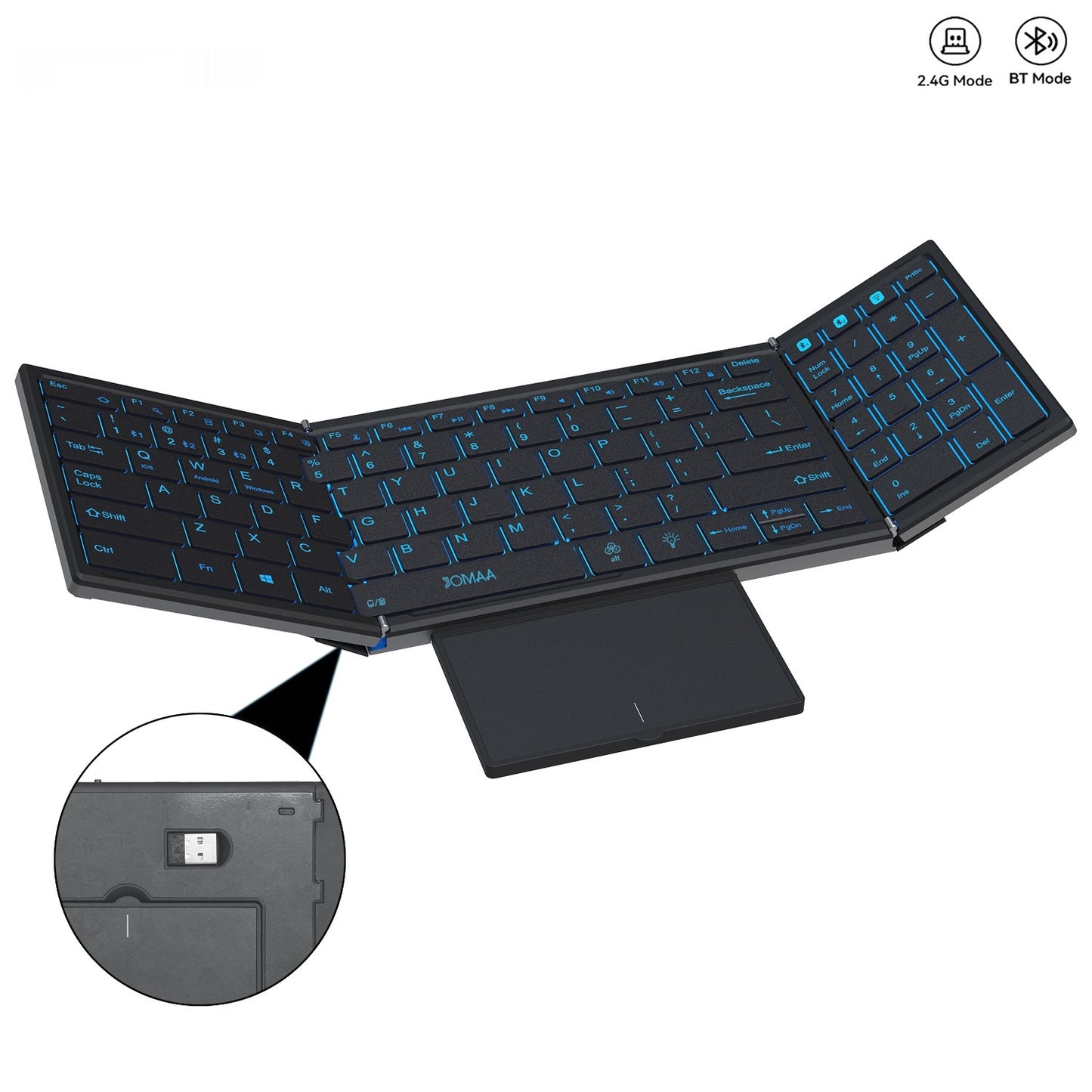New Wireless Mini Foldable Bluetooth Keyboard