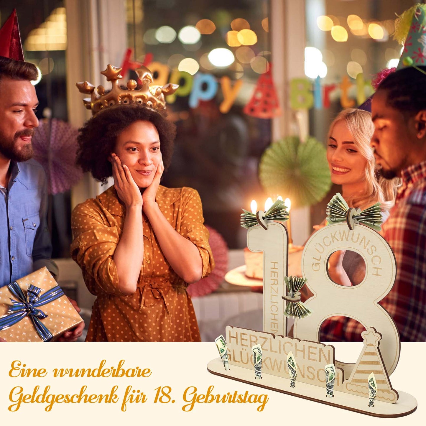 18th Birthday Gift – Elegant Cash Gift & Decorative Item For Special Occasions – Party Accessory Set