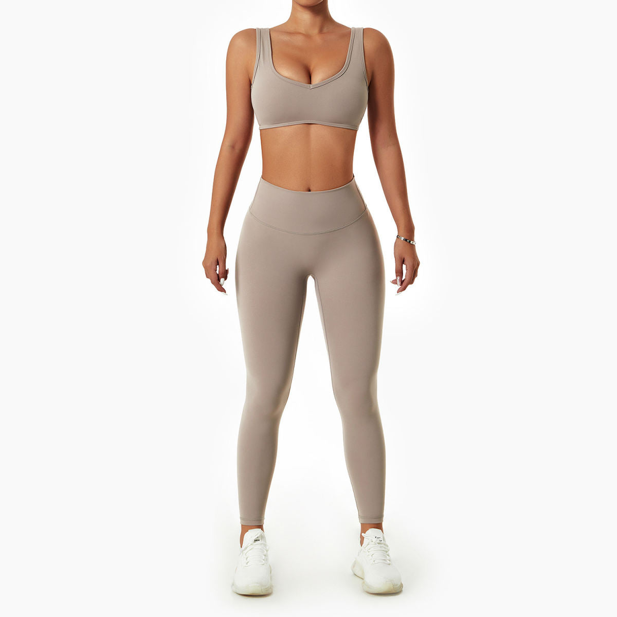 Breathable Running Fitness Suit Nude Yoga Suit