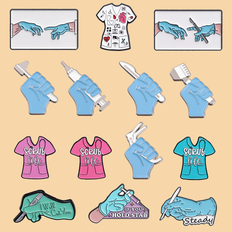 Baking Paint For Metal Badge Personality All-matching Badge Pin Accessories