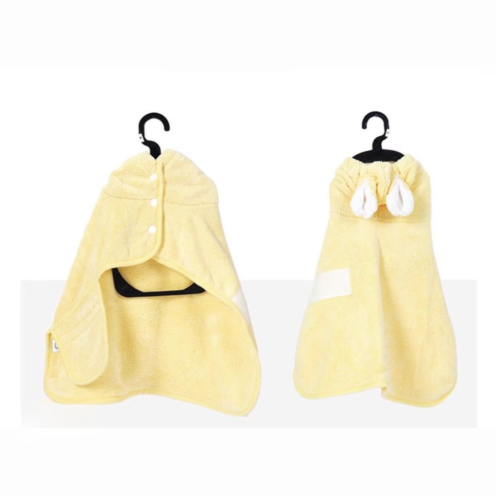 Dog Bathrobe Super Absorbent Towel For Small Dogs Cats Fast Drying Dog Robe Coat With Hood Puppy Cat Bath Towel Wrap Pet Grooming Supplies After Shower