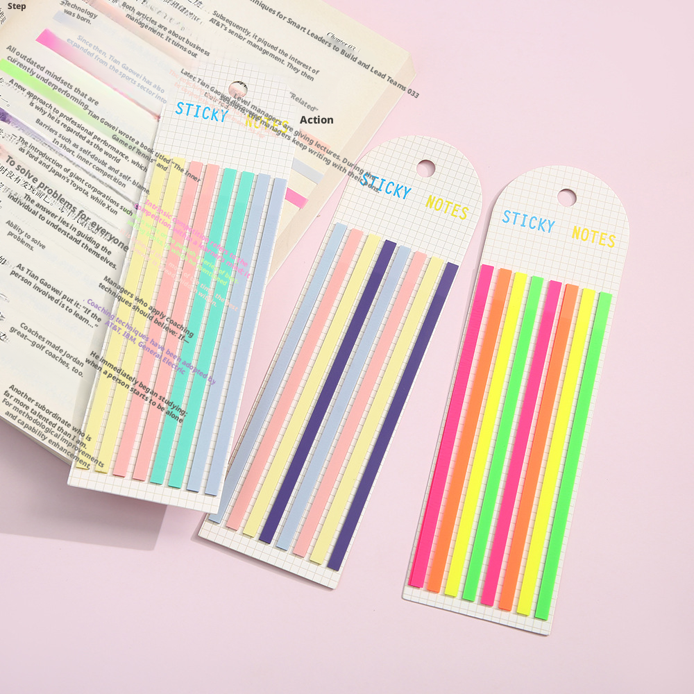 Very thin transparent sticky note-random color-pet-1 board