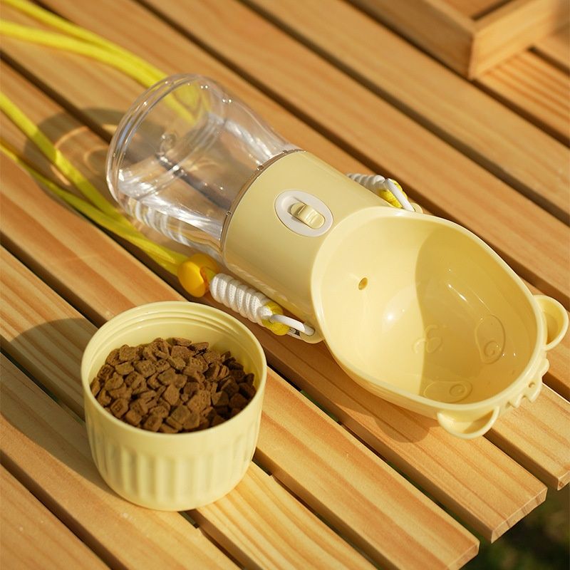 Pet Water Cup Portable Water Bottle Outdoor Dog Drinking Fountain, Feeding And Storage Bowl