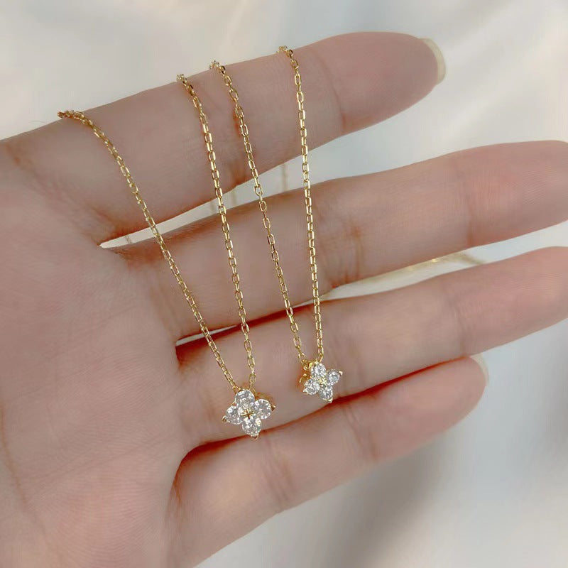 Japanese And Korean Four-leaf Clover Necklace Women's Minimalist Style