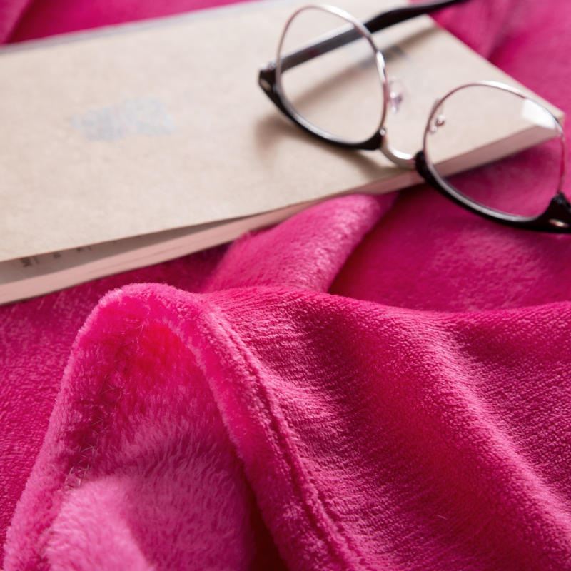 Solid Color Coral Fleece Yoga Blanket