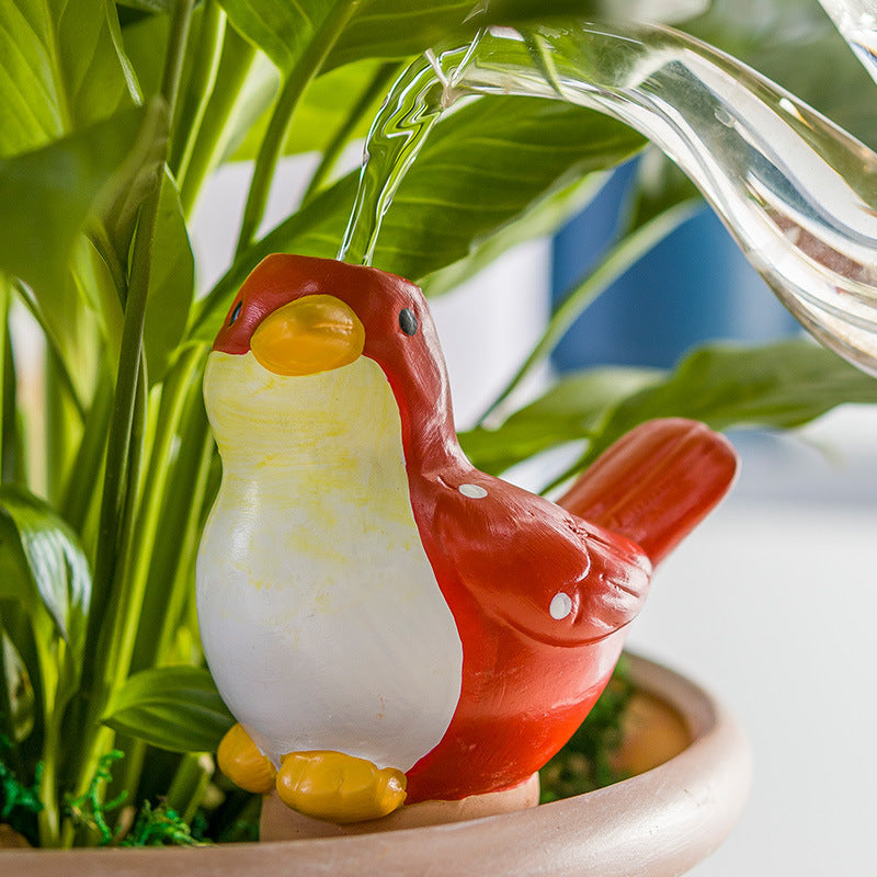Rising Red Ceramic Smart Bird Drainer Watering Machine