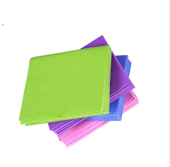 Fitness Folding PVC Out Travel Portable Thin Anti-slip Home Yoga Mat