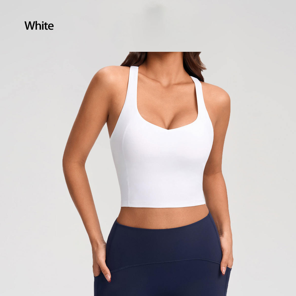 Beautiful Back Sports Bra For Women With Breast Pads, Push-up And Side Breasts Fitness Bra, Outer Wear Yoga Vest