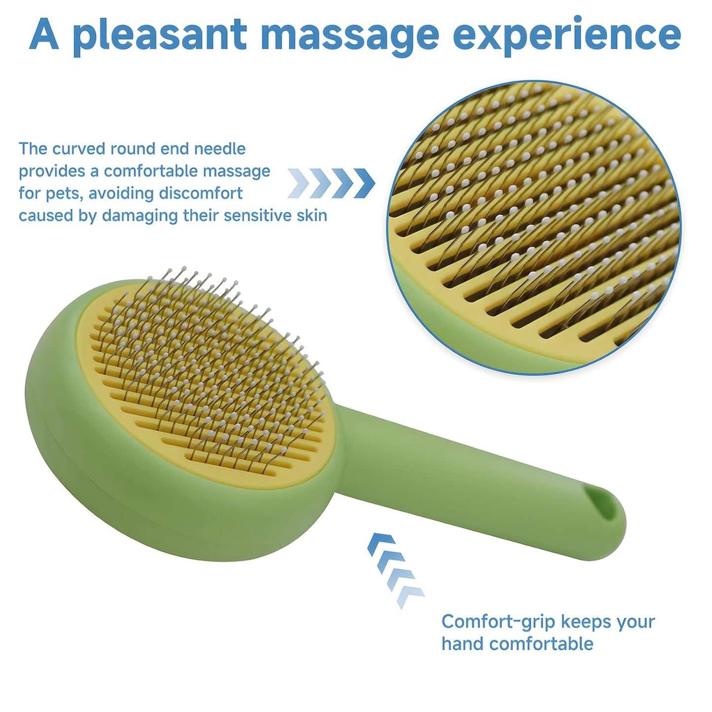 Pet Beauty Hair Removal Comb Cat Brush - One Click Release Care Cat Comb Dog Hair Removal Brush