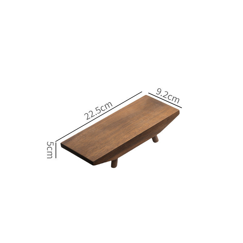 Solid Wood Retro Tea Tray - Home Use Gongfu Tea Set Organizer Accessory Chinese Style Tea Table Utensil