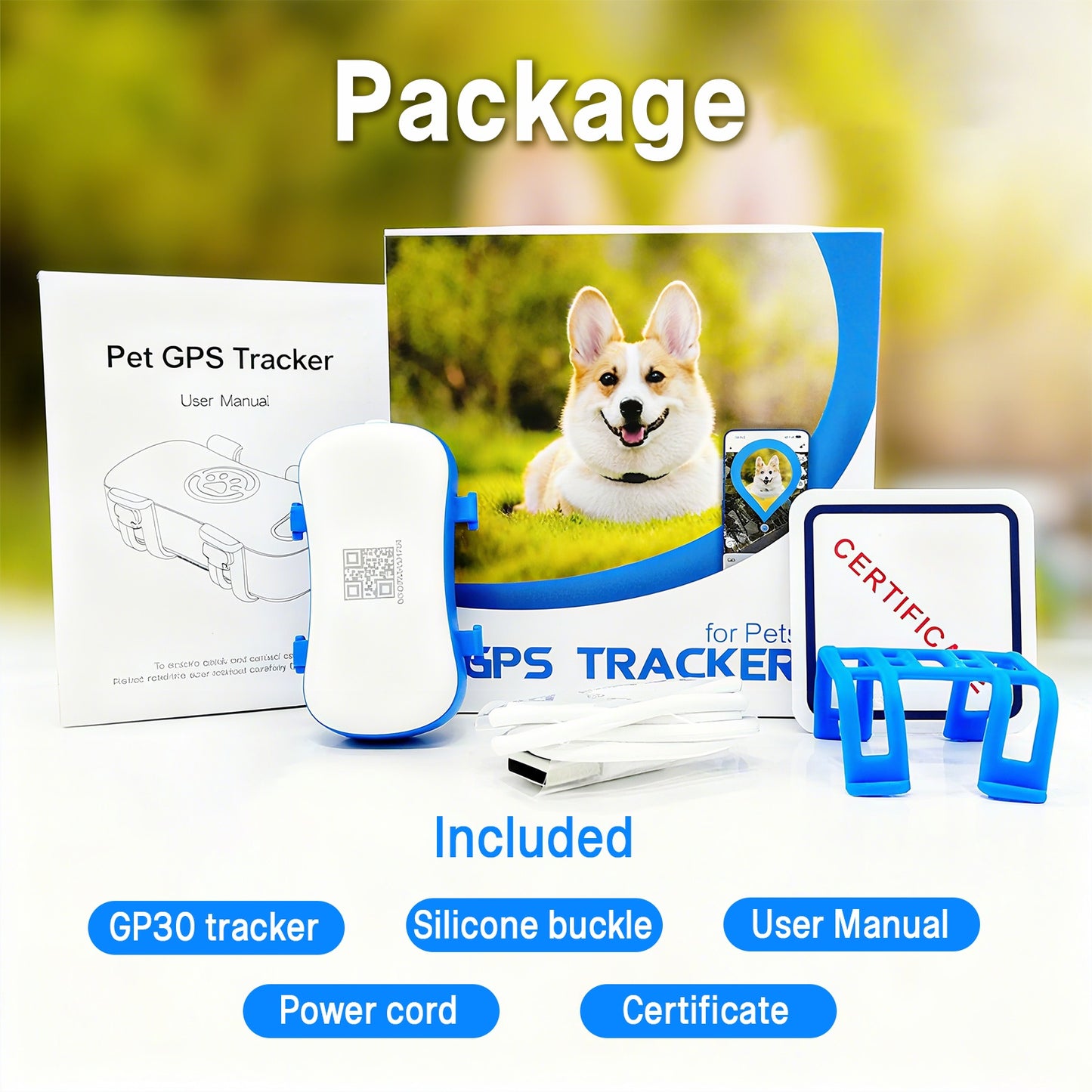 Dog GPS Tracker Real Time, Anti-Lost Pet Tracker With Geofence, Flash Light And Sound Alarm, Unlimited Distance Tracking, Fits Most Pet Collars, Subscription Required
